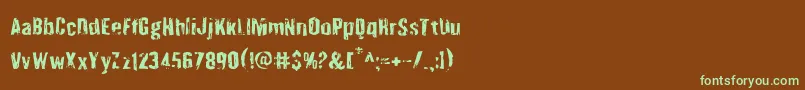 Шрифт Quarrystone – зелёные шрифты на коричневом фоне