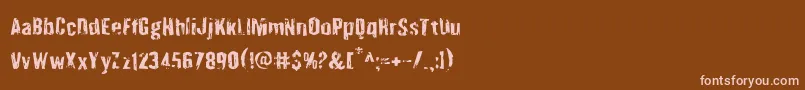 Quarrystone Font – Pink Fonts on Brown Background