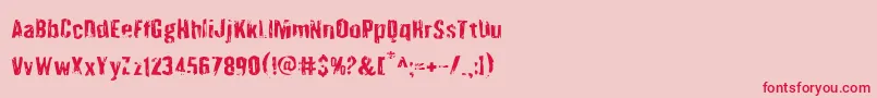 Quarrystone Font – Red Fonts on Pink Background