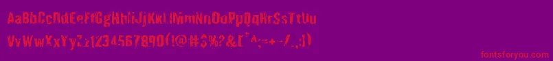 Quarrystone Font – Red Fonts on Purple Background