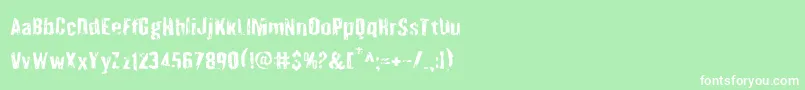 Quarrystone Font – White Fonts on Green Background