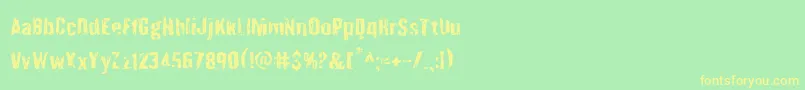 Шрифт Quarrystone – жёлтые шрифты на зелёном фоне