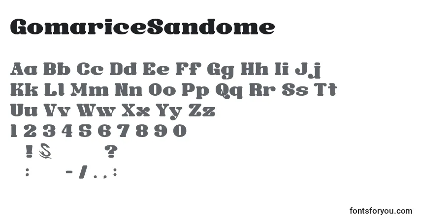 Schriftart GomariceSandome – Alphabet, Zahlen, spezielle Symbole