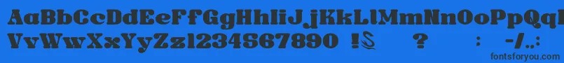 GomariceSandome Font – Black Fonts on Blue Background