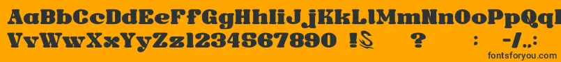 GomariceSandome Font – Black Fonts on Orange Background