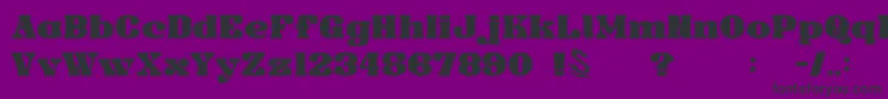 フォントGomariceSandome – 紫の背景に黒い文字