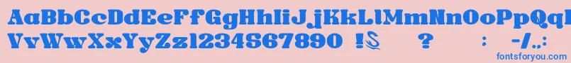 GomariceSandome Font – Blue Fonts on Pink Background