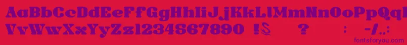 GomariceSandome Font – Purple Fonts on Red Background