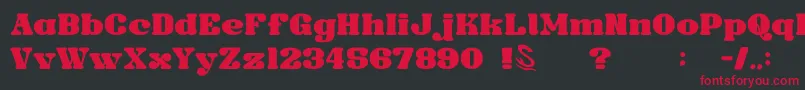 GomariceSandome Font – Red Fonts on Black Background