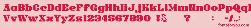 GomariceSandome-Schriftart – Rote Schriften auf rosa Hintergrund