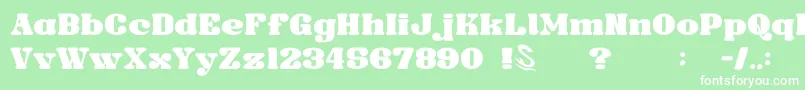 GomariceSandome-Schriftart – Weiße Schriften auf grünem Hintergrund