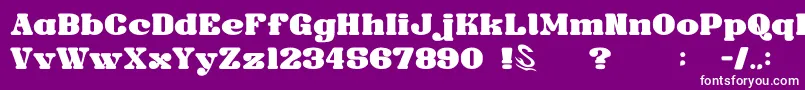 GomariceSandome Font – White Fonts on Purple Background