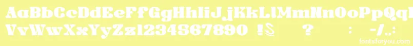 GomariceSandome Font – White Fonts on Yellow Background