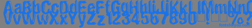 Plekkmees2 Font – Blue Fonts on Gray Background