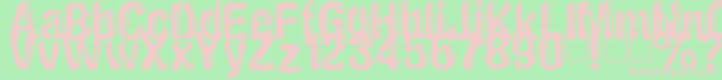 Plekkmees2 Font – Pink Fonts on Green Background