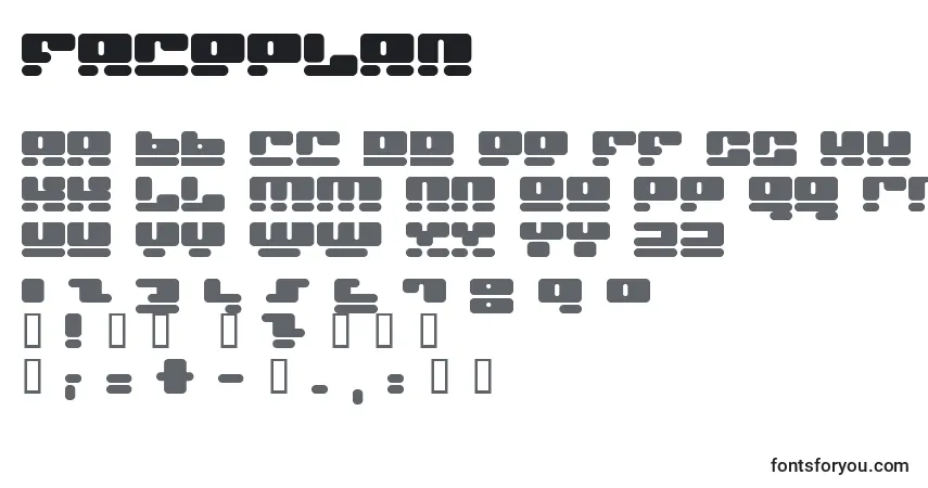 Шрифт Faceplan – алфавит, цифры, специальные символы