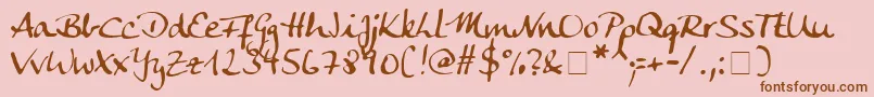 Ankecall Font – Brown Fonts on Pink Background