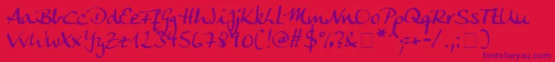 Ankecall Font – Purple Fonts on Red Background