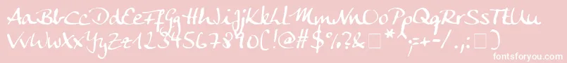 Ankecall Font – White Fonts on Pink Background