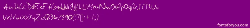 Hillary Font – Pink Fonts on Purple Background