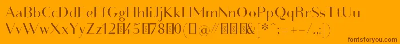 Friandisenormaldemo Font – Brown Fonts on Orange Background