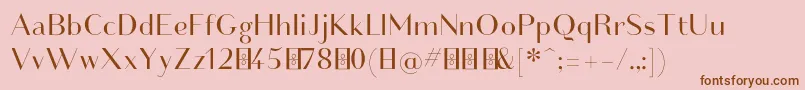 Friandisenormaldemo Font – Brown Fonts on Pink Background