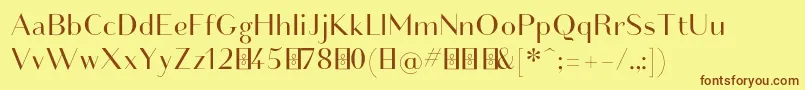 Friandisenormaldemo Font – Brown Fonts on Yellow Background