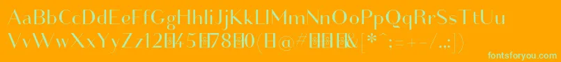 Friandisenormaldemo Font – Green Fonts on Orange Background