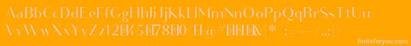 Friandisenormaldemo Font – Pink Fonts on Orange Background