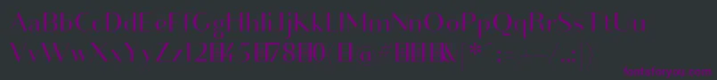 Fonte Friandisenormaldemo – fontes roxas em um fundo preto