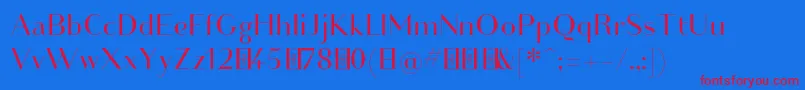 Friandisenormaldemo Font – Red Fonts on Blue Background