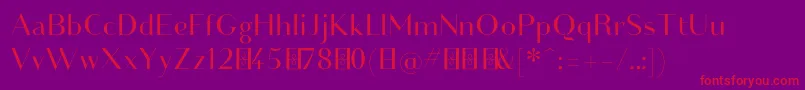 Friandisenormaldemo Font – Red Fonts on Purple Background