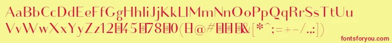 Friandisenormaldemo Font – Red Fonts on Yellow Background