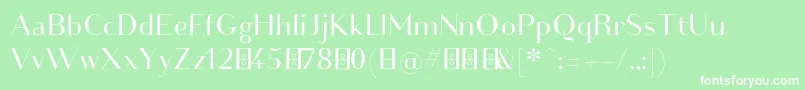 Friandisenormaldemo Font – White Fonts on Green Background