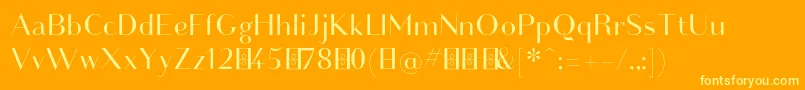 Friandisenormaldemo Font – Yellow Fonts on Orange Background