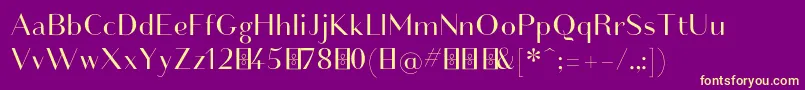 Friandisenormaldemo Font – Yellow Fonts on Purple Background