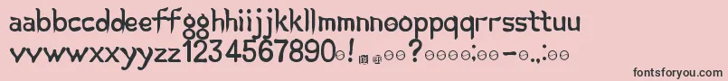 Шрифт KoreanCalligraphy – чёрные шрифты на розовом фоне