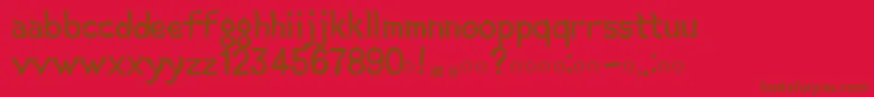 フォントKoreanCalligraphy – 赤い背景に茶色の文字