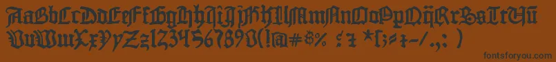 1454GutenbergBibel Font – Black Fonts on Brown Background