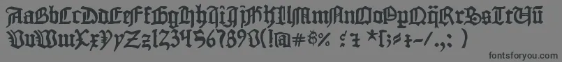 1454GutenbergBibel Font – Black Fonts on Gray Background