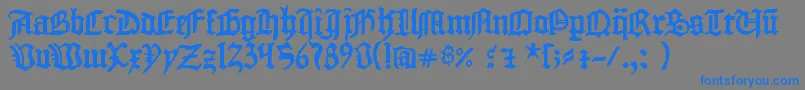 1454GutenbergBibel Font – Blue Fonts on Gray Background