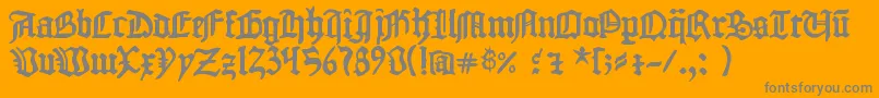 1454GutenbergBibel Font – Gray Fonts on Orange Background