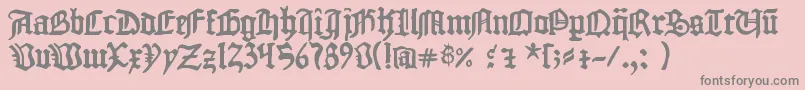 1454GutenbergBibel Font – Gray Fonts on Pink Background