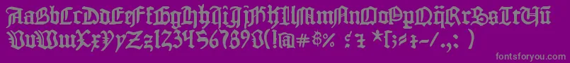 1454GutenbergBibel Font – Gray Fonts on Purple Background