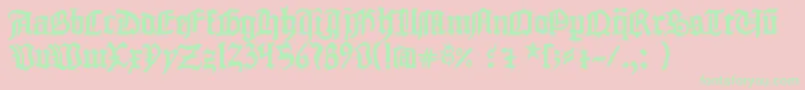 1454GutenbergBibel Font – Green Fonts on Pink Background
