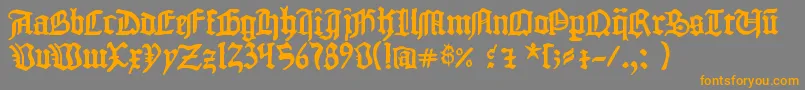 1454GutenbergBibel Font – Orange Fonts on Gray Background