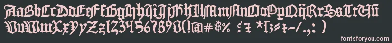 1454GutenbergBibel Font – Pink Fonts on Black Background