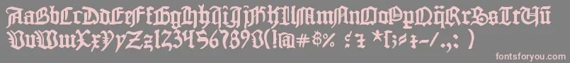 1454GutenbergBibel Font – Pink Fonts on Gray Background