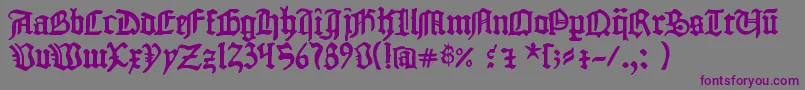1454GutenbergBibel Font – Purple Fonts on Gray Background