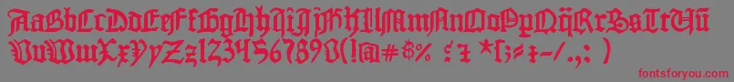 Police 1454GutenbergBibel – polices rouges sur fond gris
